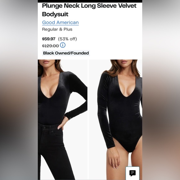 NWT Bundle - Good American - NWT Bodysuit and NWT Good Touch Ruched One Shoulder - Picture 1 of 7